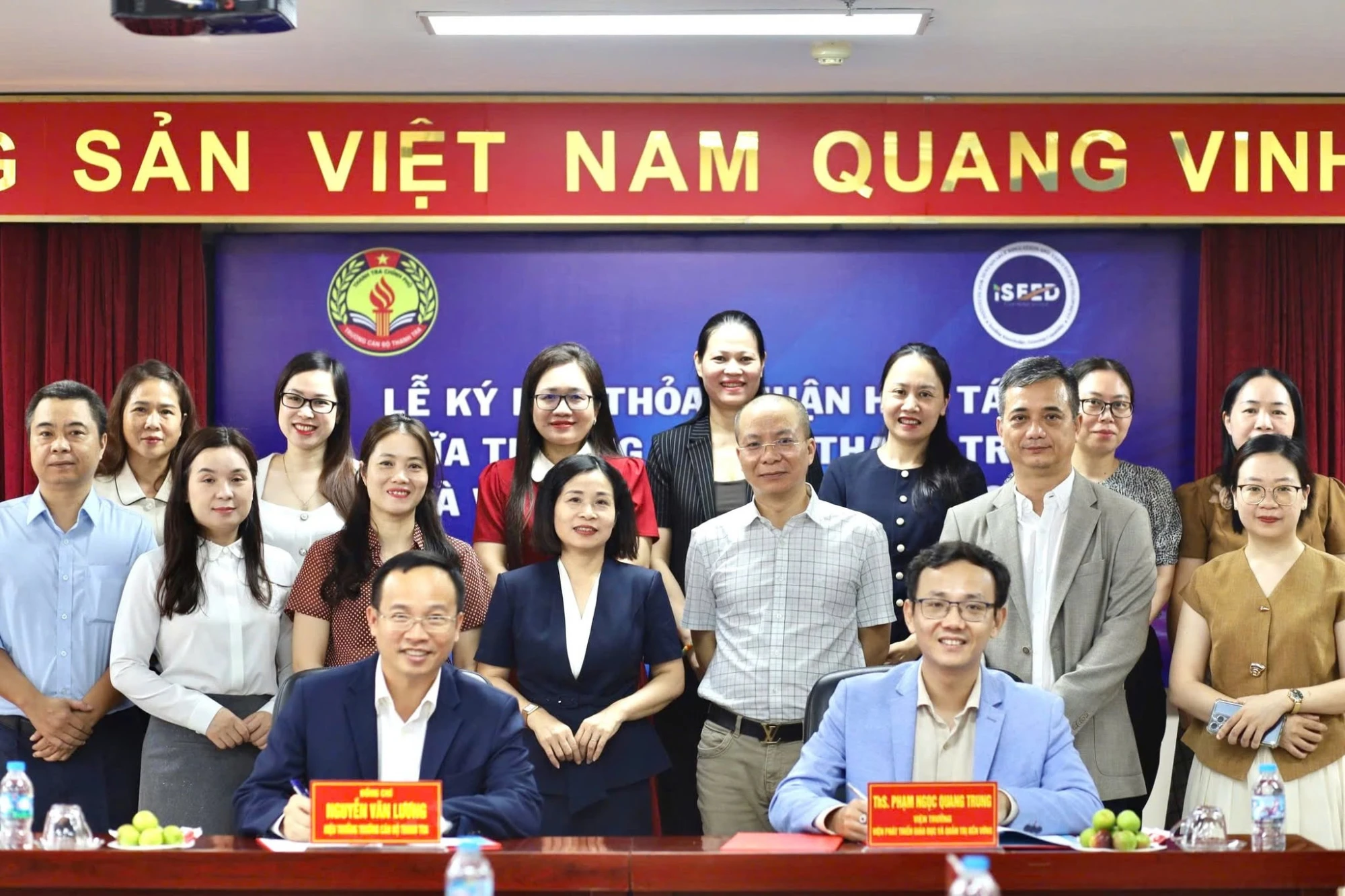 Lễ ký kết Thỏa thuận hợp tác giữa Trường Cán bộ Thanh tra và Viện iSEED, ngày 24/8/2026
